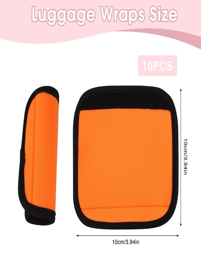 LOGJAM 10 Pack Luggage Handle Wraps for Suitcase, Bright Color Comfort Soft Luggage Handle Covers Suitcase Luggage Tag Travel Accessories - Image 2